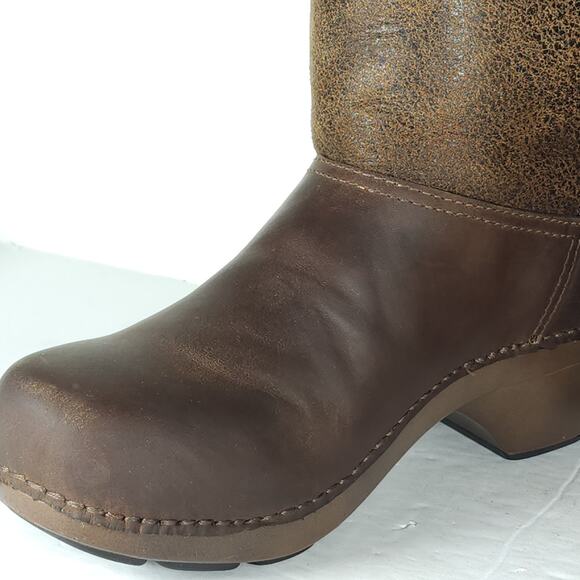 Dansko Women's Stormy EU38 US 7-7.5 Brown Leather Shearling Lined Winter Boots - Picture 14 of 16